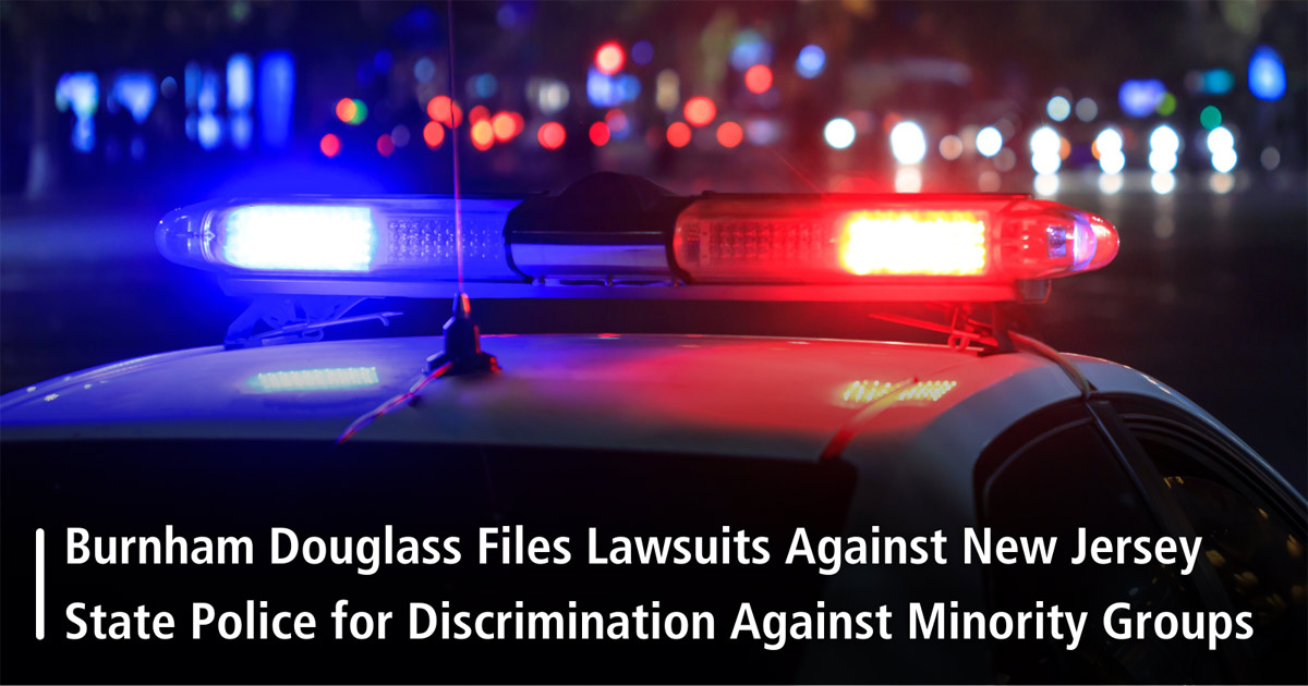 Burnham Douglass lawsuit against new jersey state police